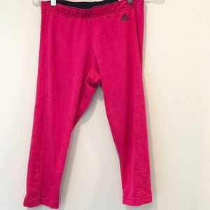 adidas pink Capri workout leggings adidas pink Capri workout leggings