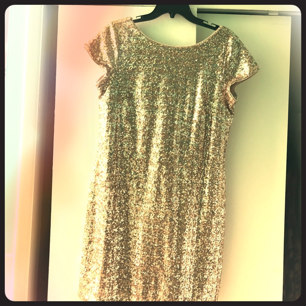 Gold cocktail dress