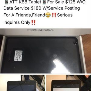 Android Tablet .. $120W/O Service $180W Data Serv.