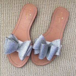 Kate Spade Glitter Bow Sandals
