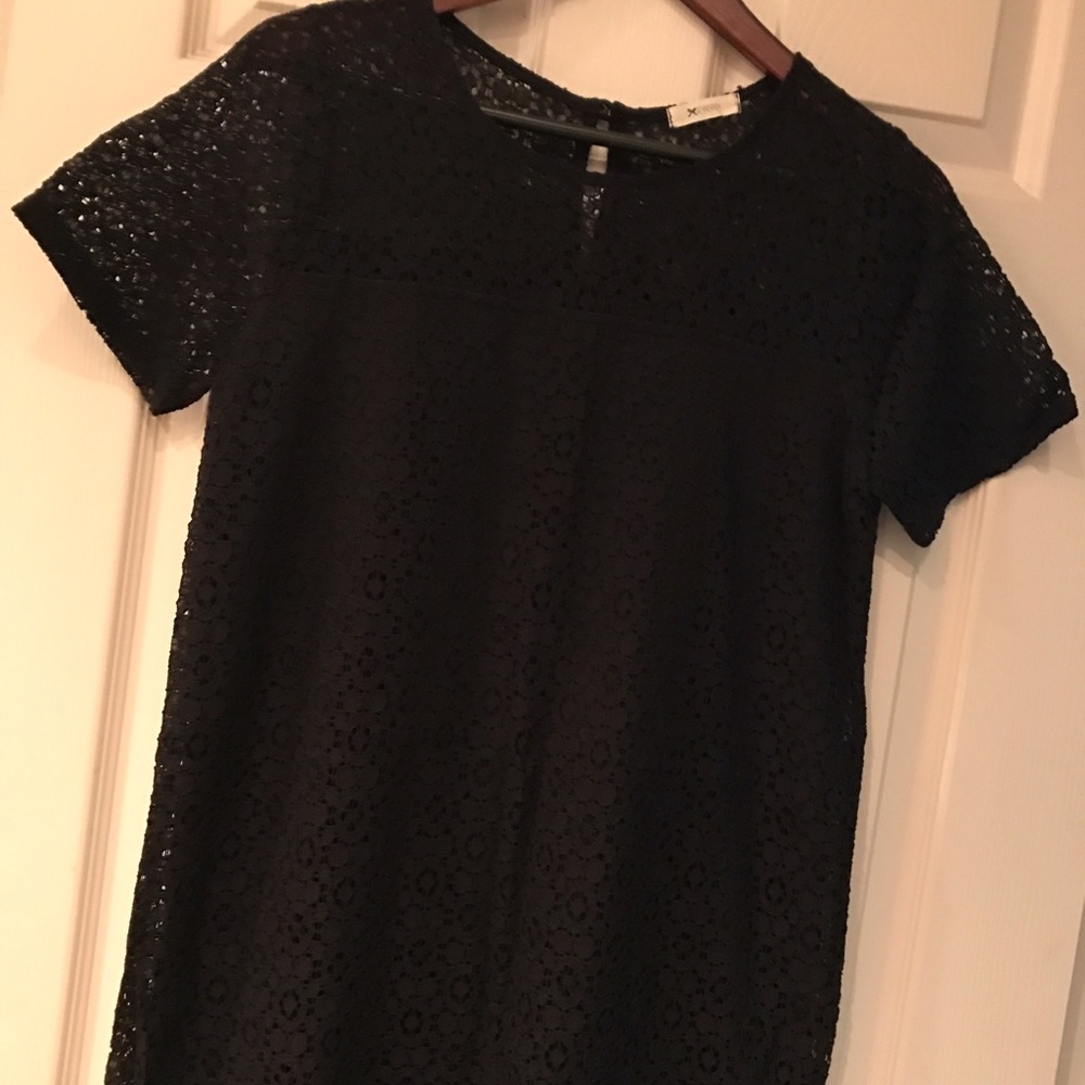Black Everly Lace Shift Dress