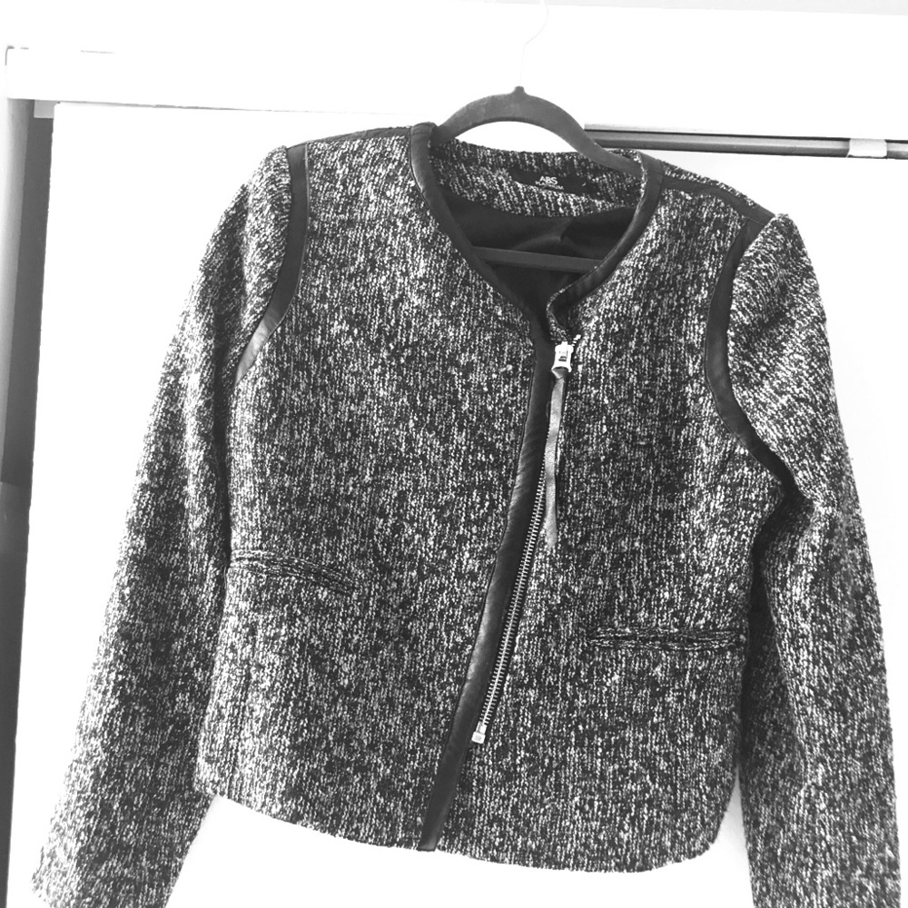 Platinum ABS gray and black blazer