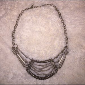 Unique metal statement necklace