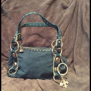 Kathy Van Zeeland suede handbag