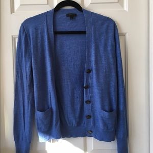 J.Crew Light Blue V-Neck Cardigan