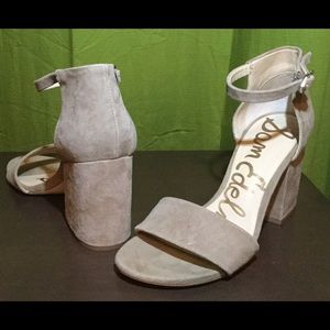 Sam Edelman Suede Block Heel Dress Sandals