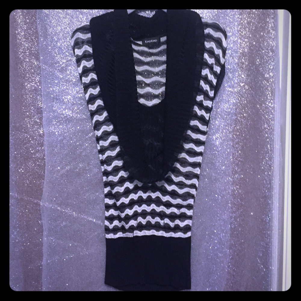 BEBE Black and White Shirt