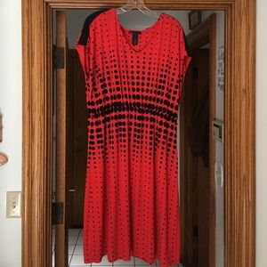 Red w/ Black Polka Dot Dress