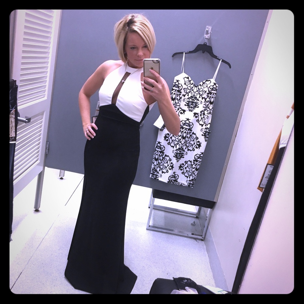 White and Black Dress