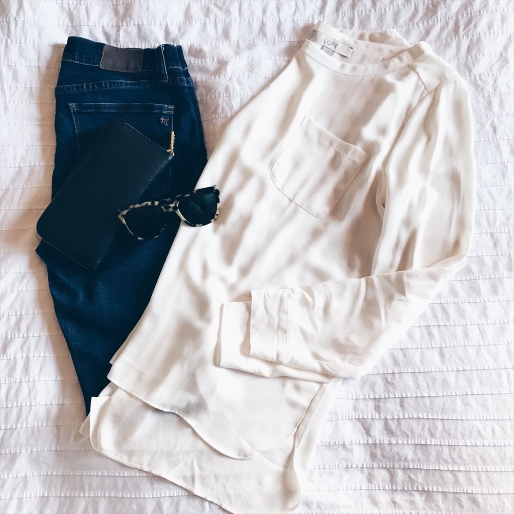 LOFT long sleeve blouse