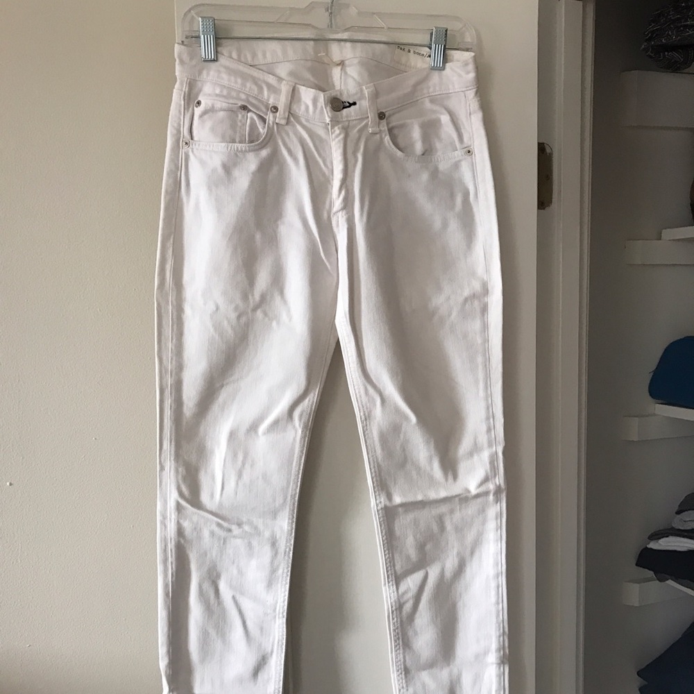 Rag & Bone White Skinny Jeans 27