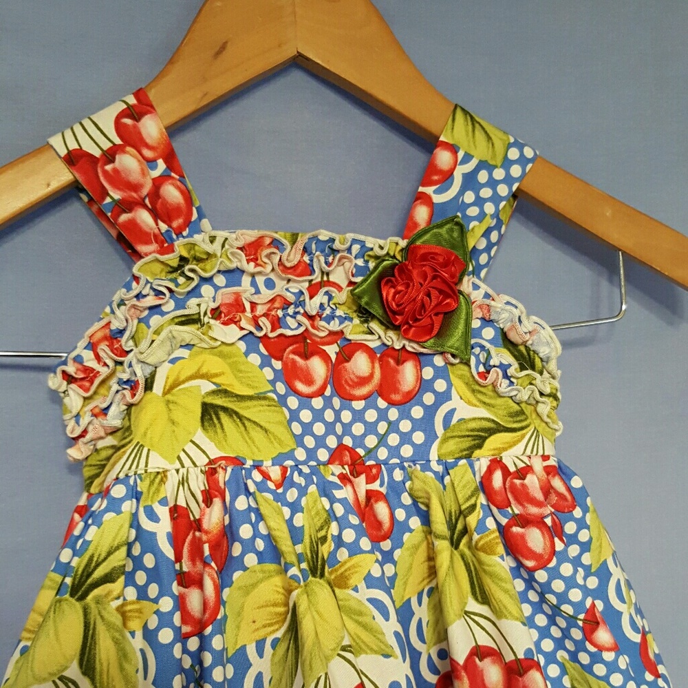 Cherry Ruffle Dress - Picture 2 of 5