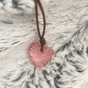 Pink Swarovski Heart Pendent
