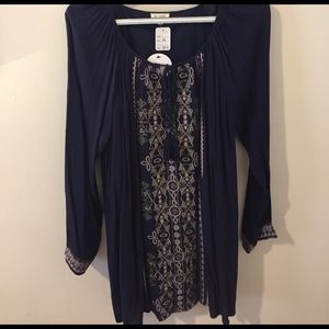 Navy blue shift dress