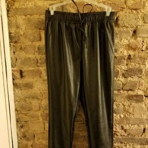 NEW! FAUX LEATHER JOGGERS