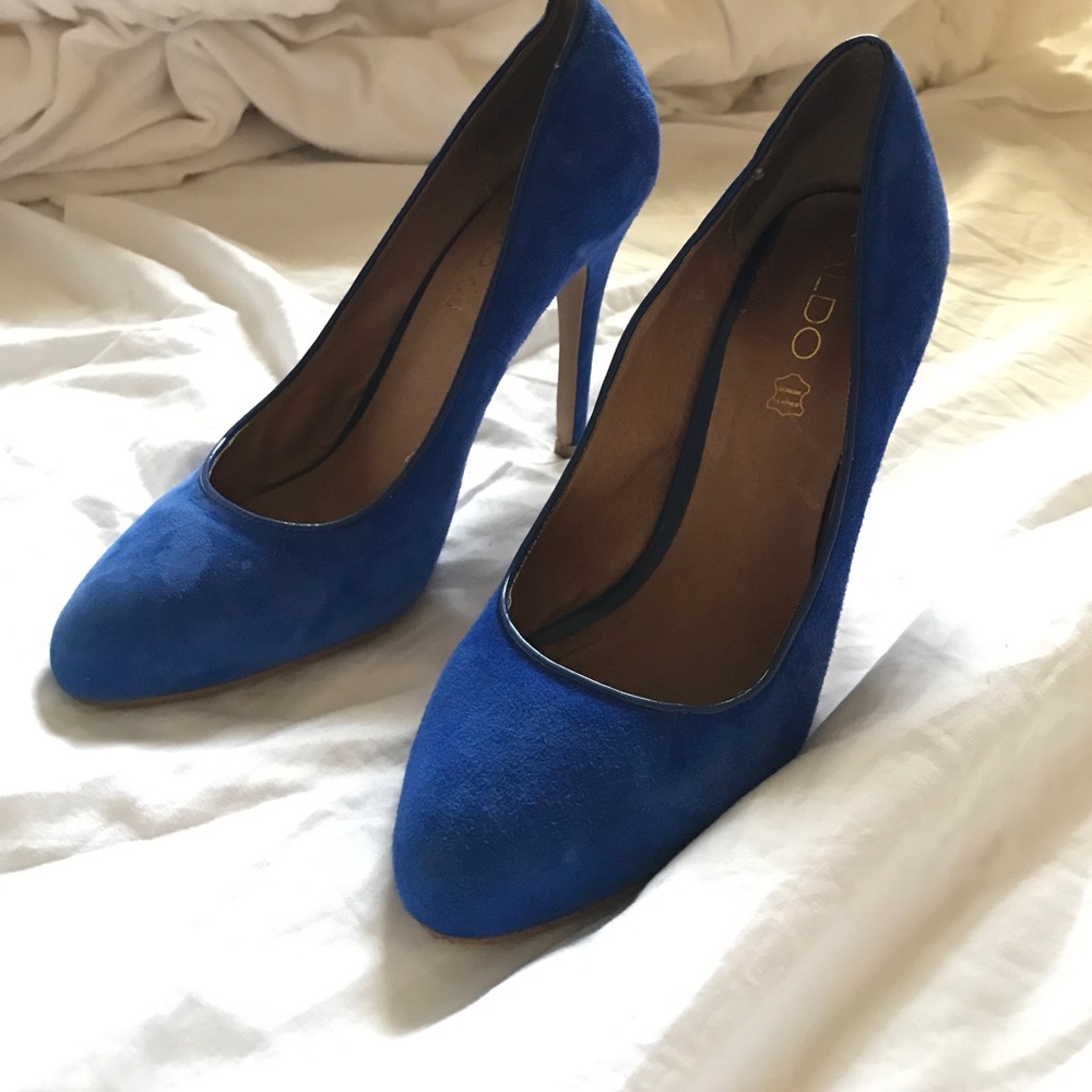 Bright blue Aldo Heels