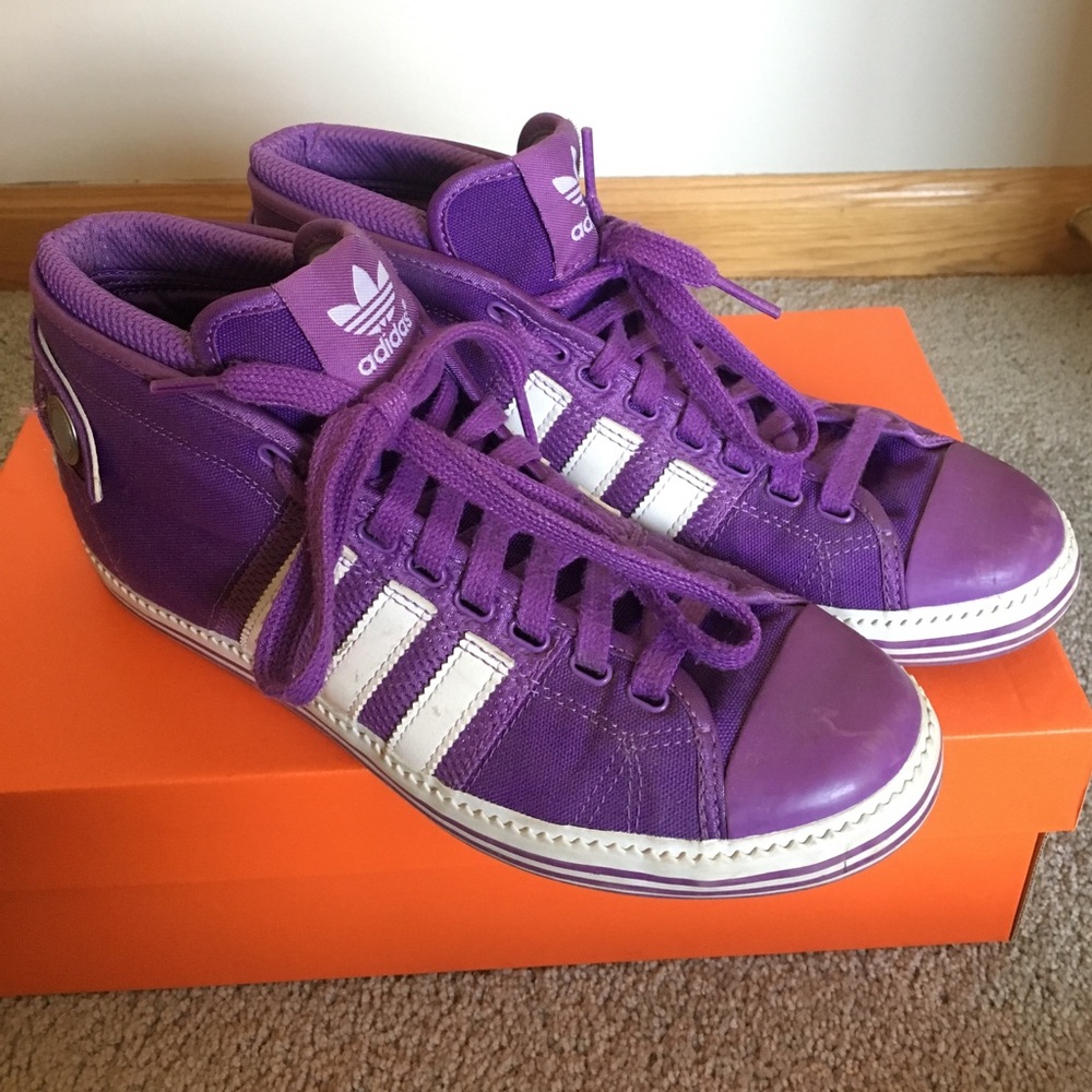Purple Adidas Sneakers