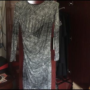 Black/white bebe dress