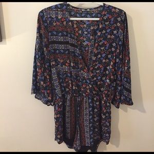 Patterned romper