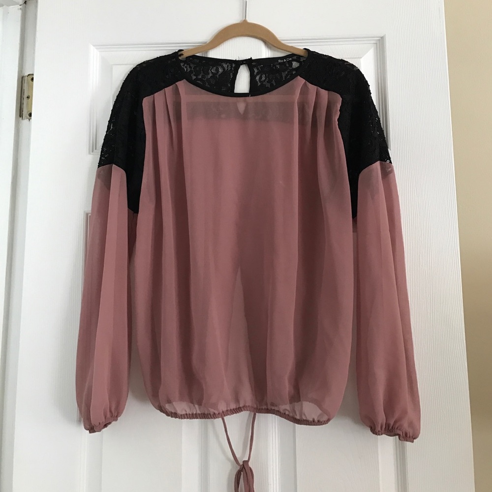 Open back top with lace