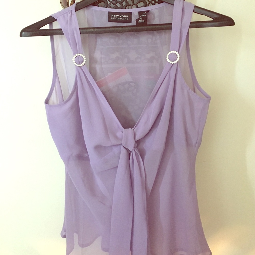 Sleeveless sheer top