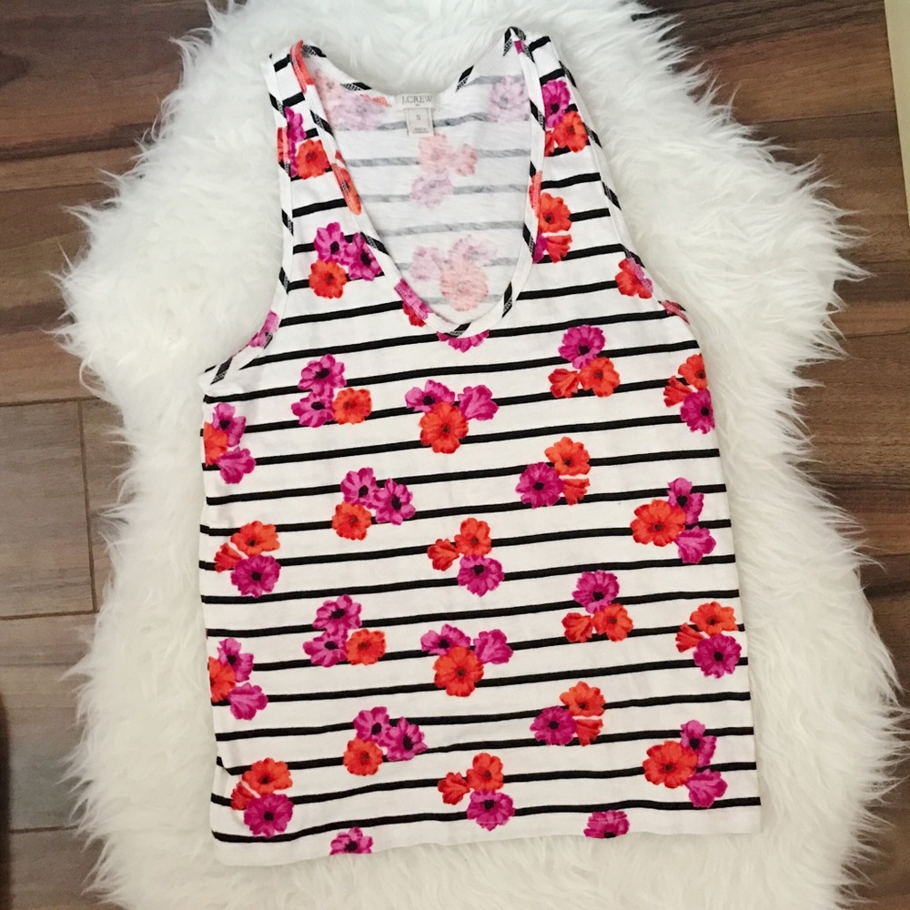 J Crew Floral Tank