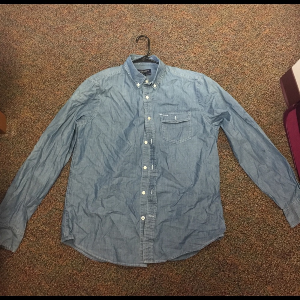 American Eagle Denim Button Down