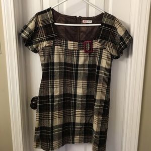 Cute plaid sweater dress