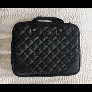 Urban Outfitters Black Quilted Laptop Bag