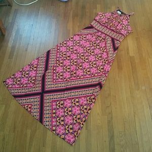 HOT PINK Halter Maxi Dress