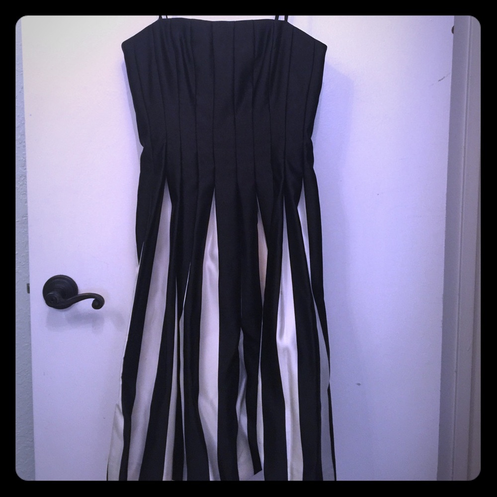 BCBG Maxazria Satin strapless