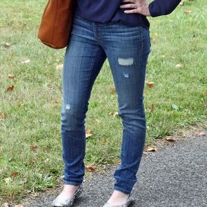 Loft distressed skinny jeans