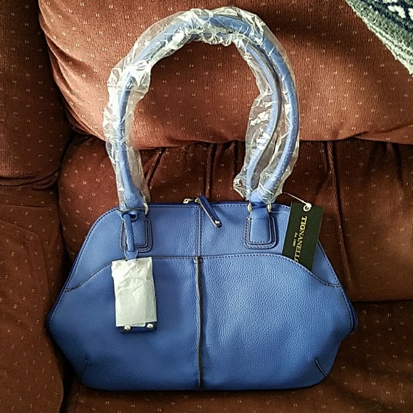Tignanello Handbags - Tignanello Royal Blue Leather Purse