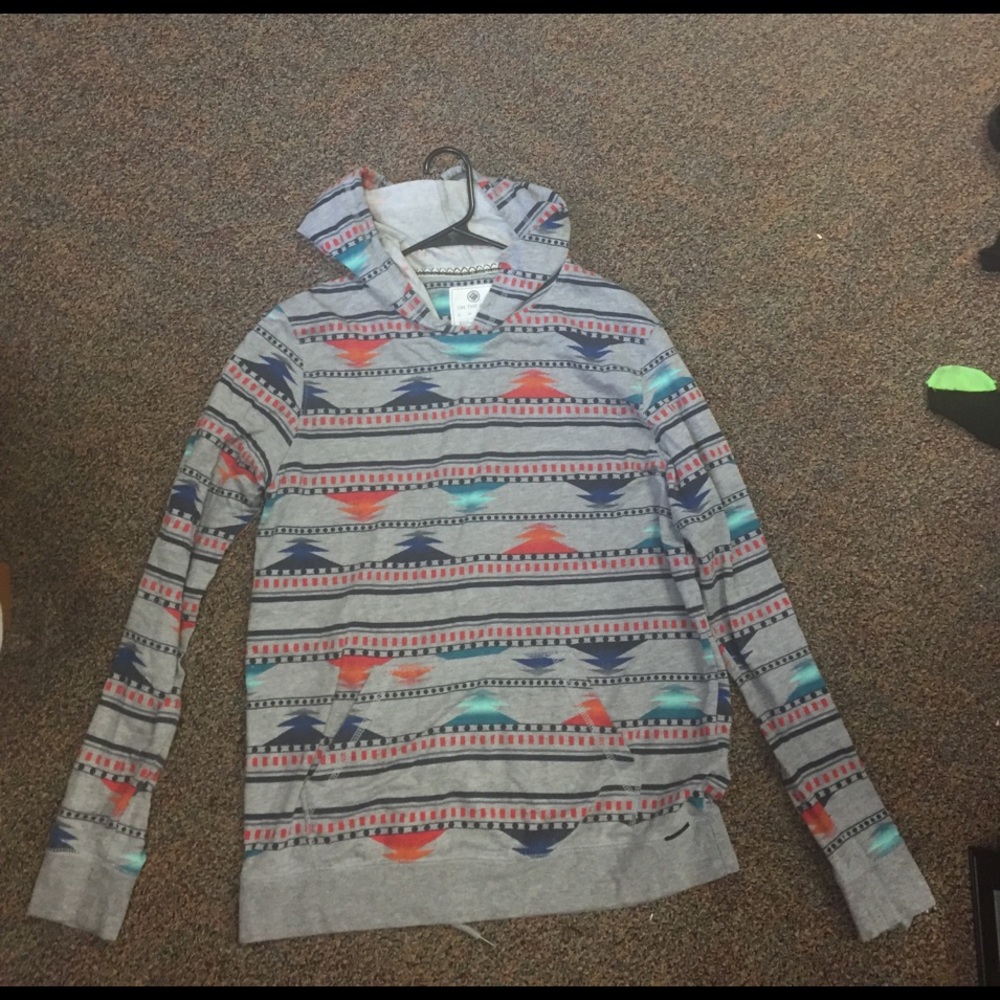 On the byas long sleeve Aztec hoodie