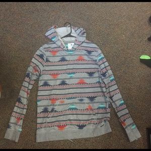 On the byas long sleeve Aztec hoodie