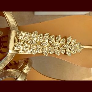 Shoes | Dsw Gold Sandals W Sparkly Crystals | Poshmark