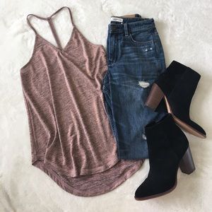 Philosophy Sparkly Marled T-Back Tank