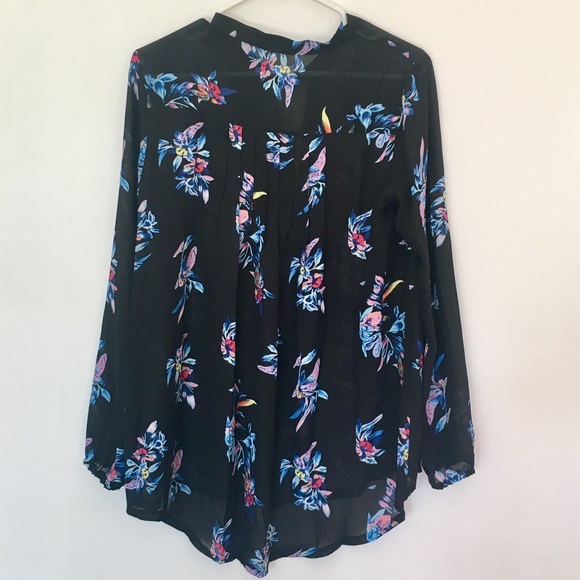 Last 1! 5🌟rated🎉HP💕Floral Chiffon Choker Blouse - Picture 6 of 8