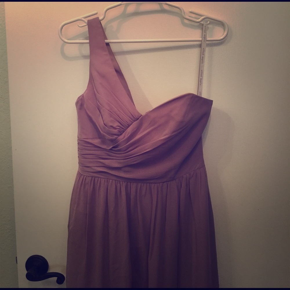Alfred Angelo lilac chiffon gown