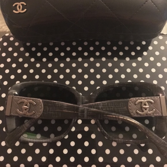 CHANEL Dark Grey Black Sunglasses. Brand New! main image 7