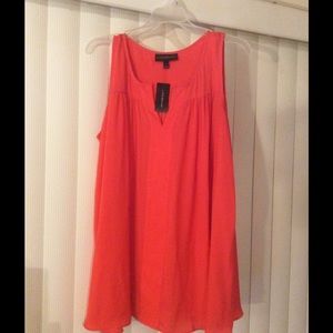 Sleeveless Lane Bryant coral top, size 14
