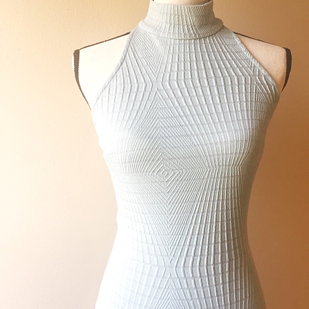 Tiffany Blue Bodycon Halter Dress