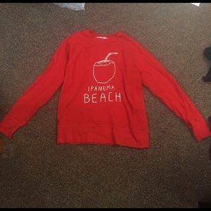 L.O.G.G with H&M long sleeve red sweater top