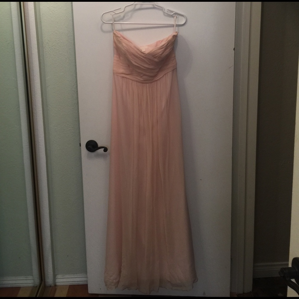 Ann Taylor silk pale pink gown - Picture 2 of 2
