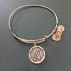Alex & Ani Silver N Initial Bracelet