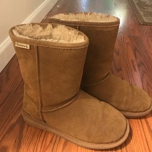 BEARPAW BROWN FUR BOOTS