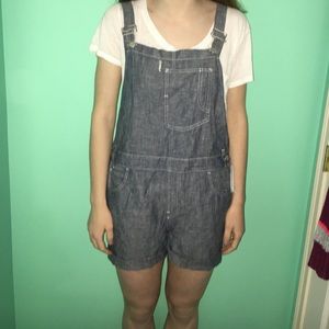 Medium Wash Overalls