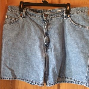 Blue denim shorts