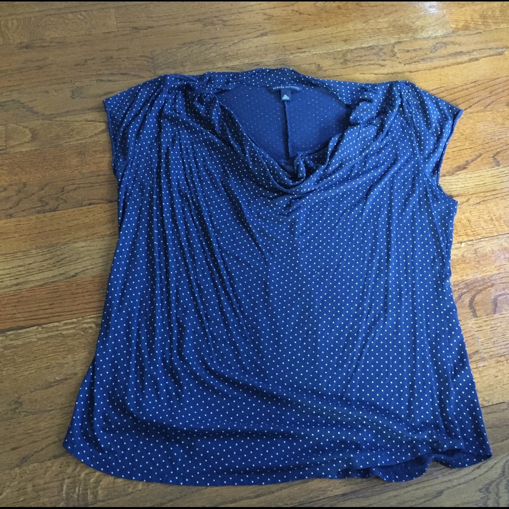 XL Banana Republic navy & tan short sleeve shirt