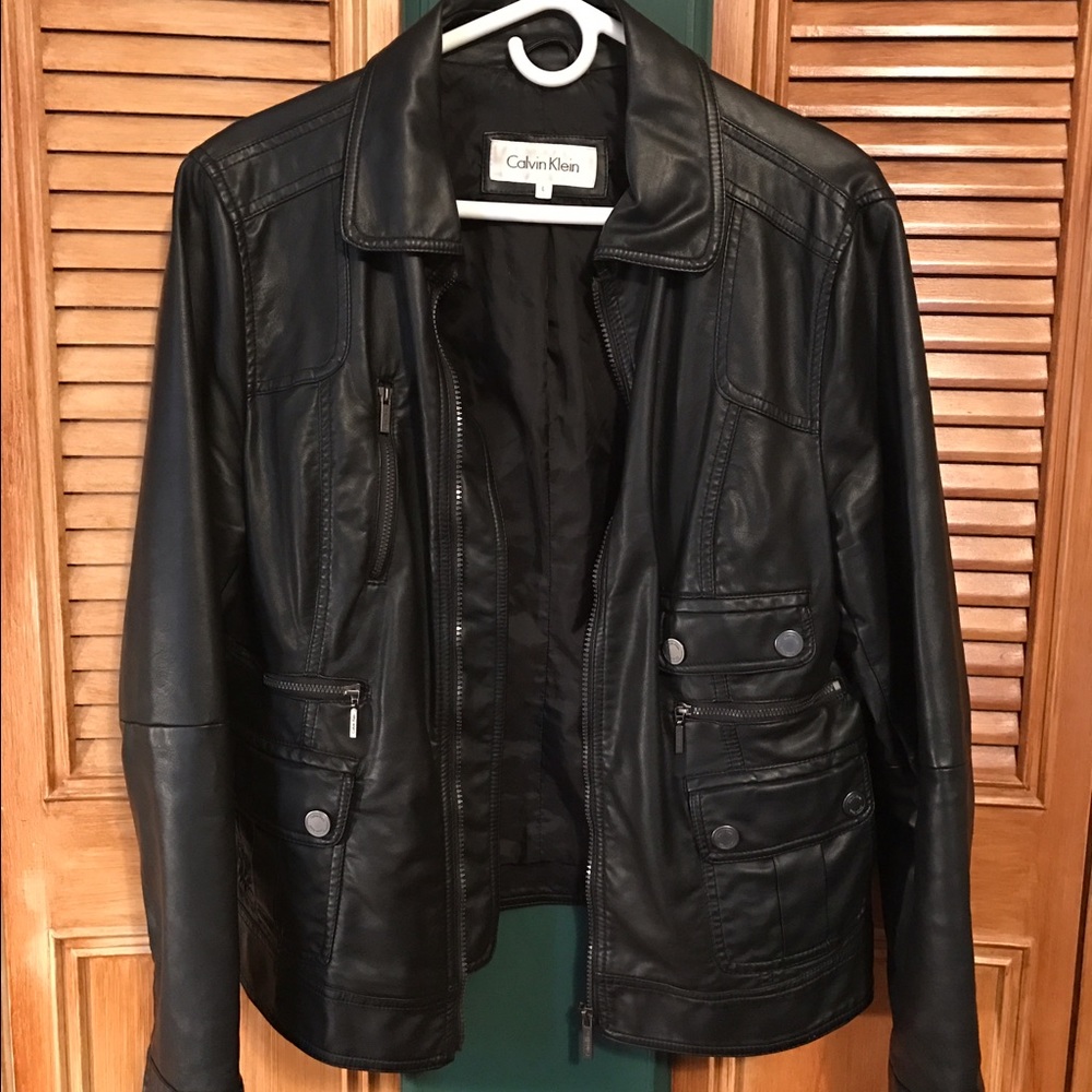 Calvin Klein Faux Leather Jacket